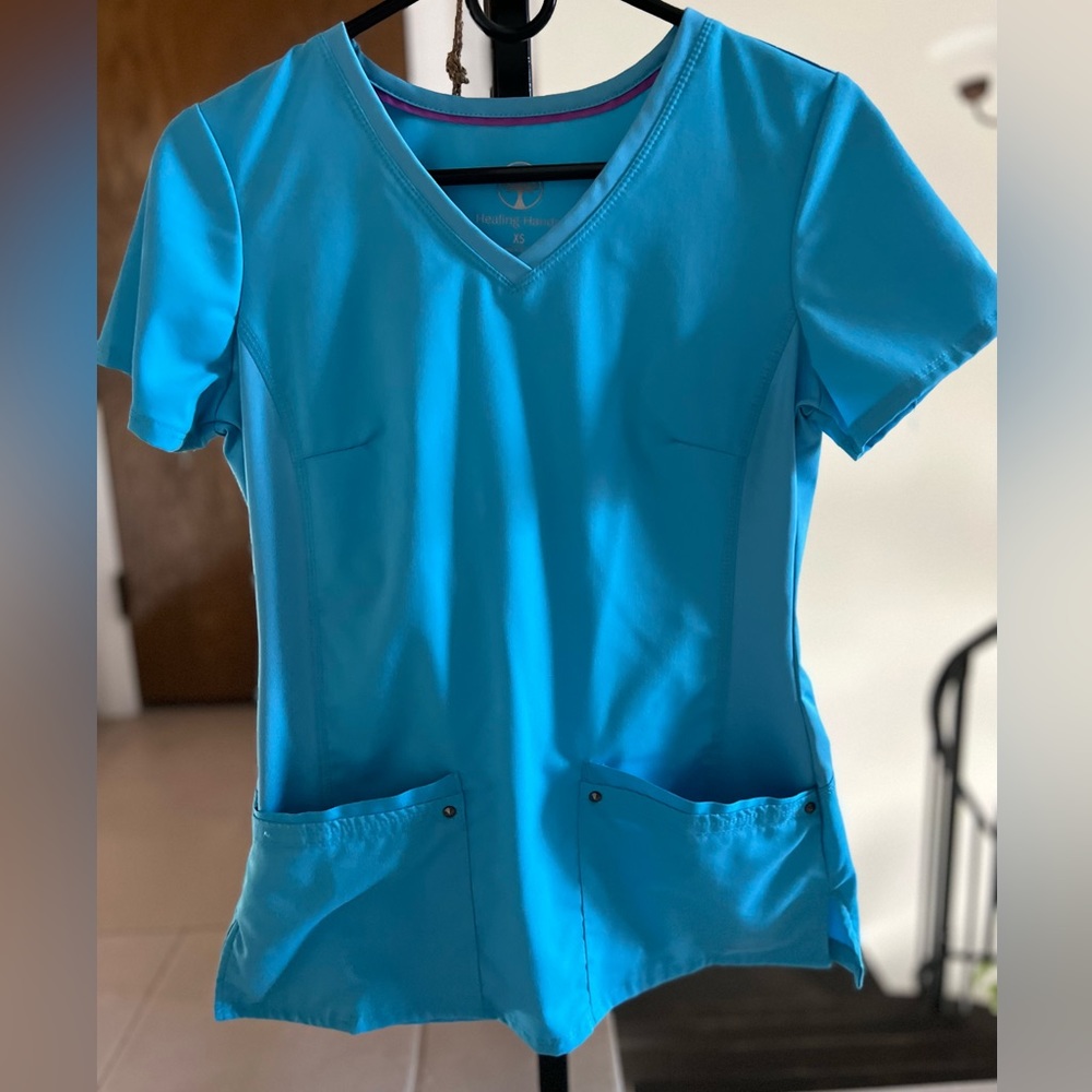 Healing hands/purple label scrubs